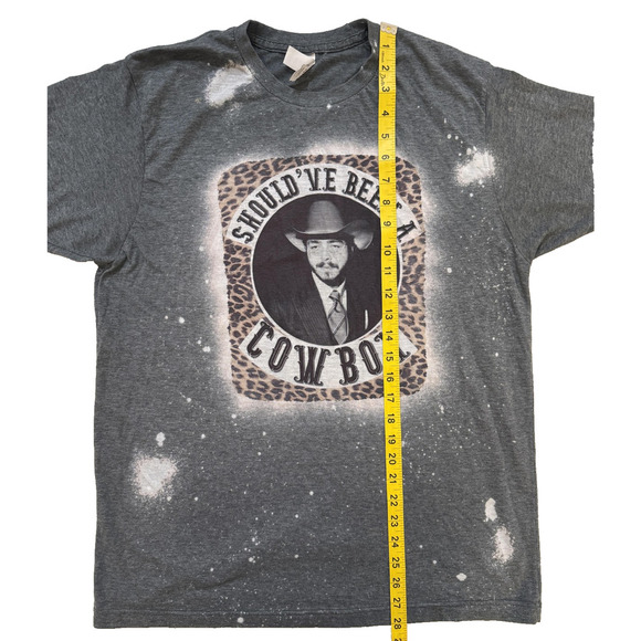 Post Malone TShirt Mens Large Should've Been A Cowboy Gray Leopard Concert Tee - Picture 5 of 6